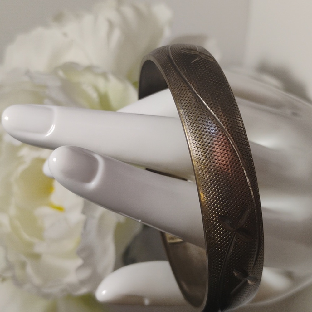 Vintage Brass Etched Bracelet Made In India